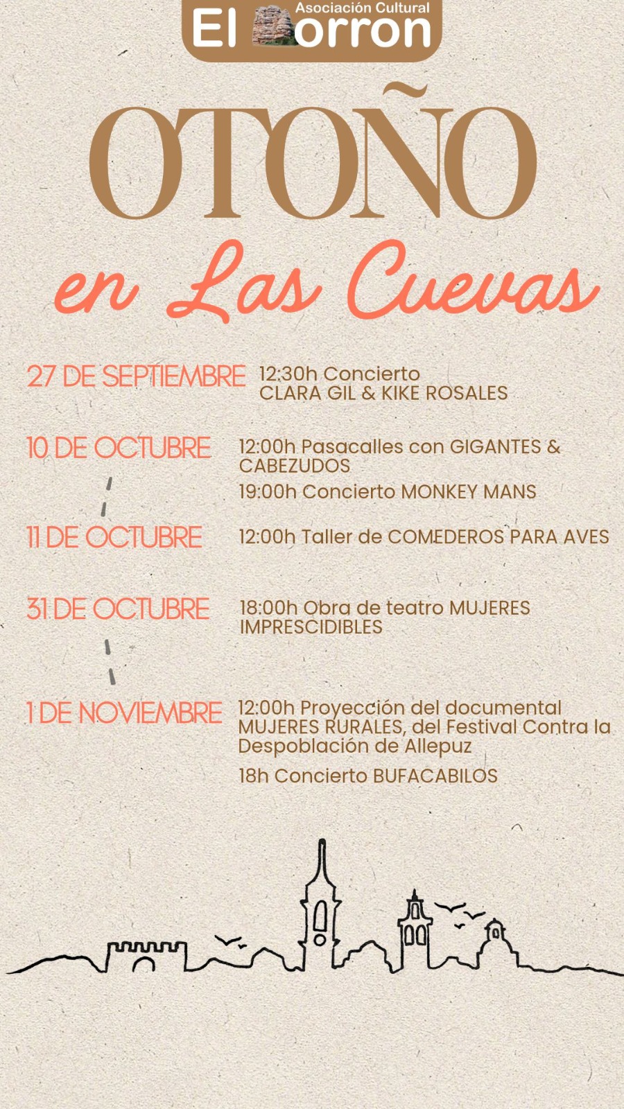 Cartel Otoño en Las Cuevas - Cuevas de Cañart